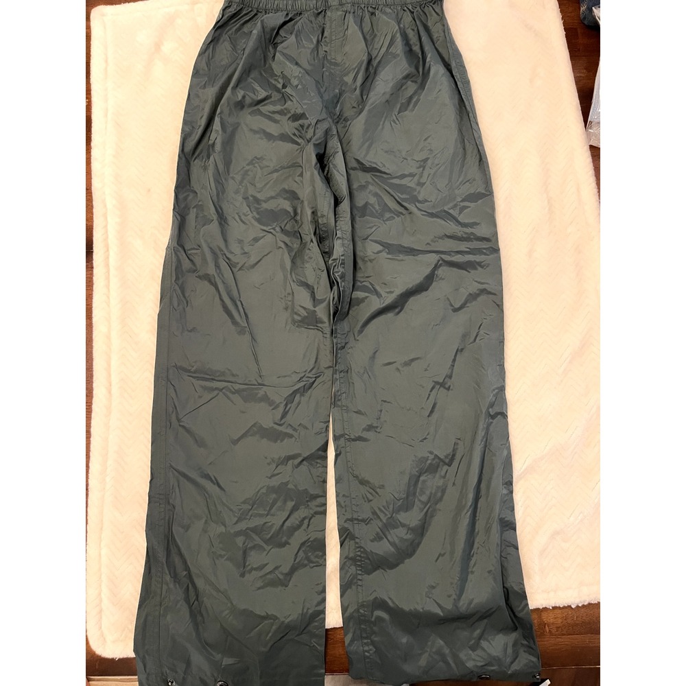 NWT Cabela's‎ S Regular Forest Green Nylon Packable Pants Snap Adjustable Ankle